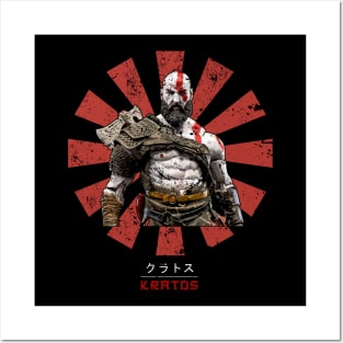 Kratos Retro Japanese God Of War Posters and Art